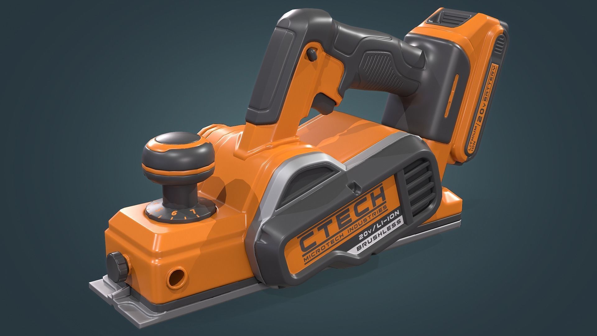 Hand Held Planer Low-poly 3D model_1