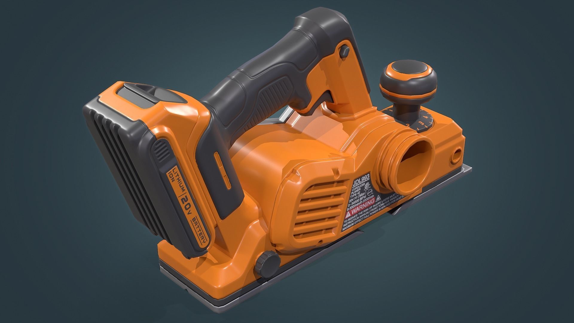 Hand Held Planer Low-poly 3D model_4