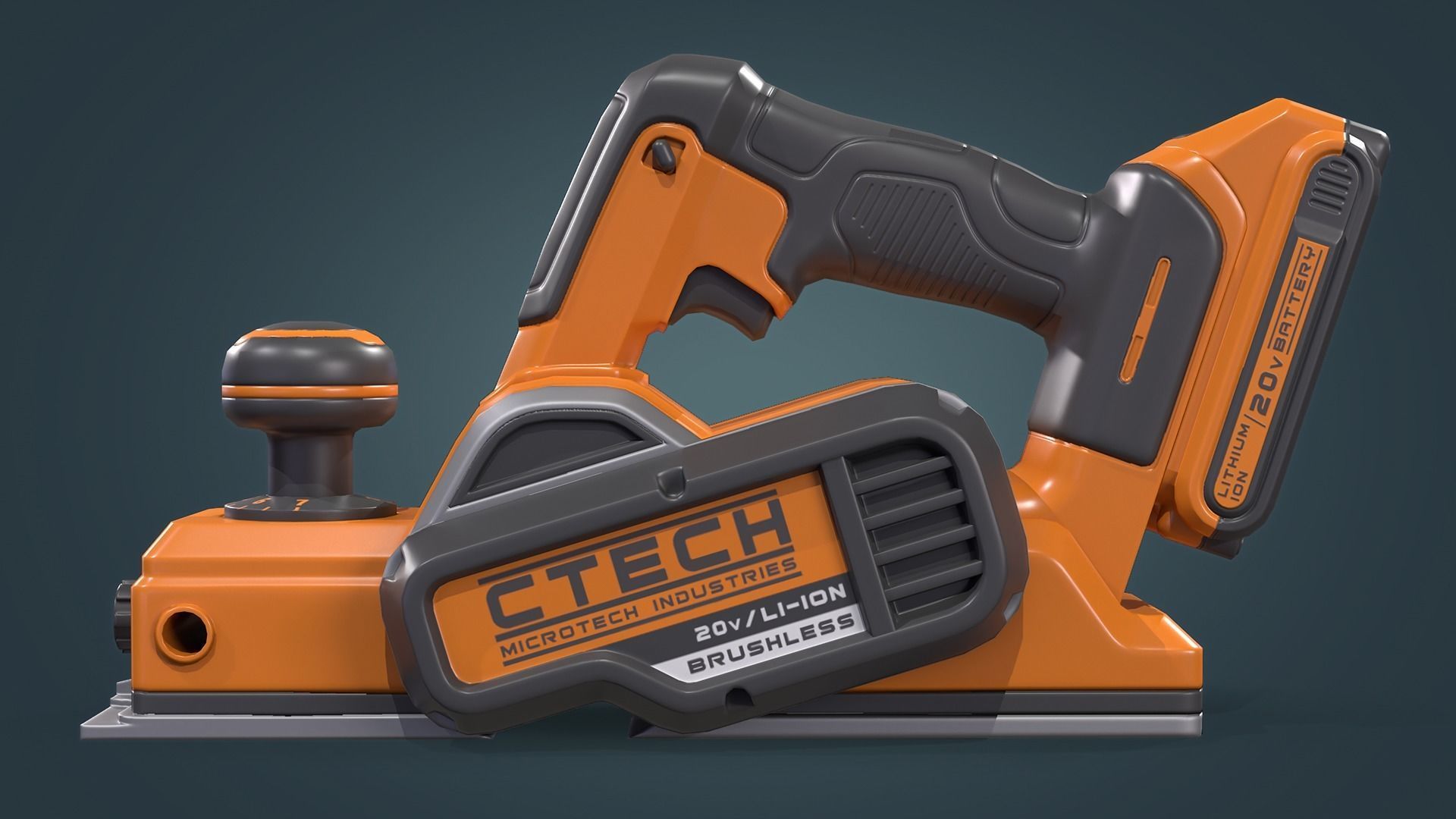 Hand Held Planer Low-poly 3D model_11