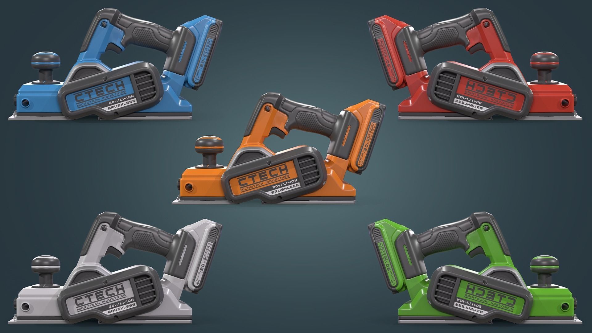 Hand Held Planer Low-poly 3D model_2