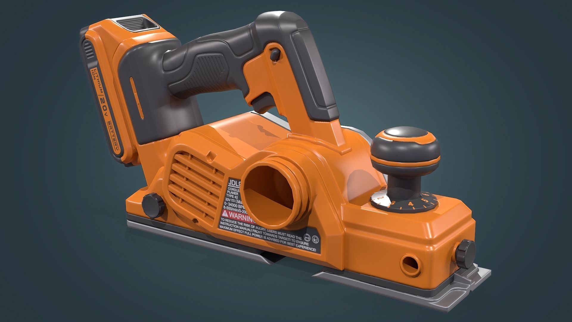 Hand Held Planer Low-poly 3D model_12
