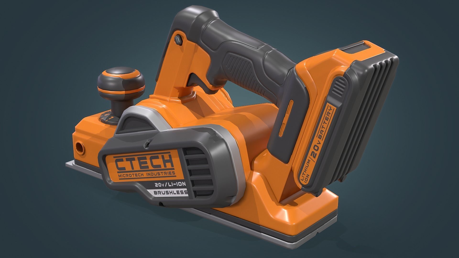 Hand Held Planer Low-poly 3D model_8