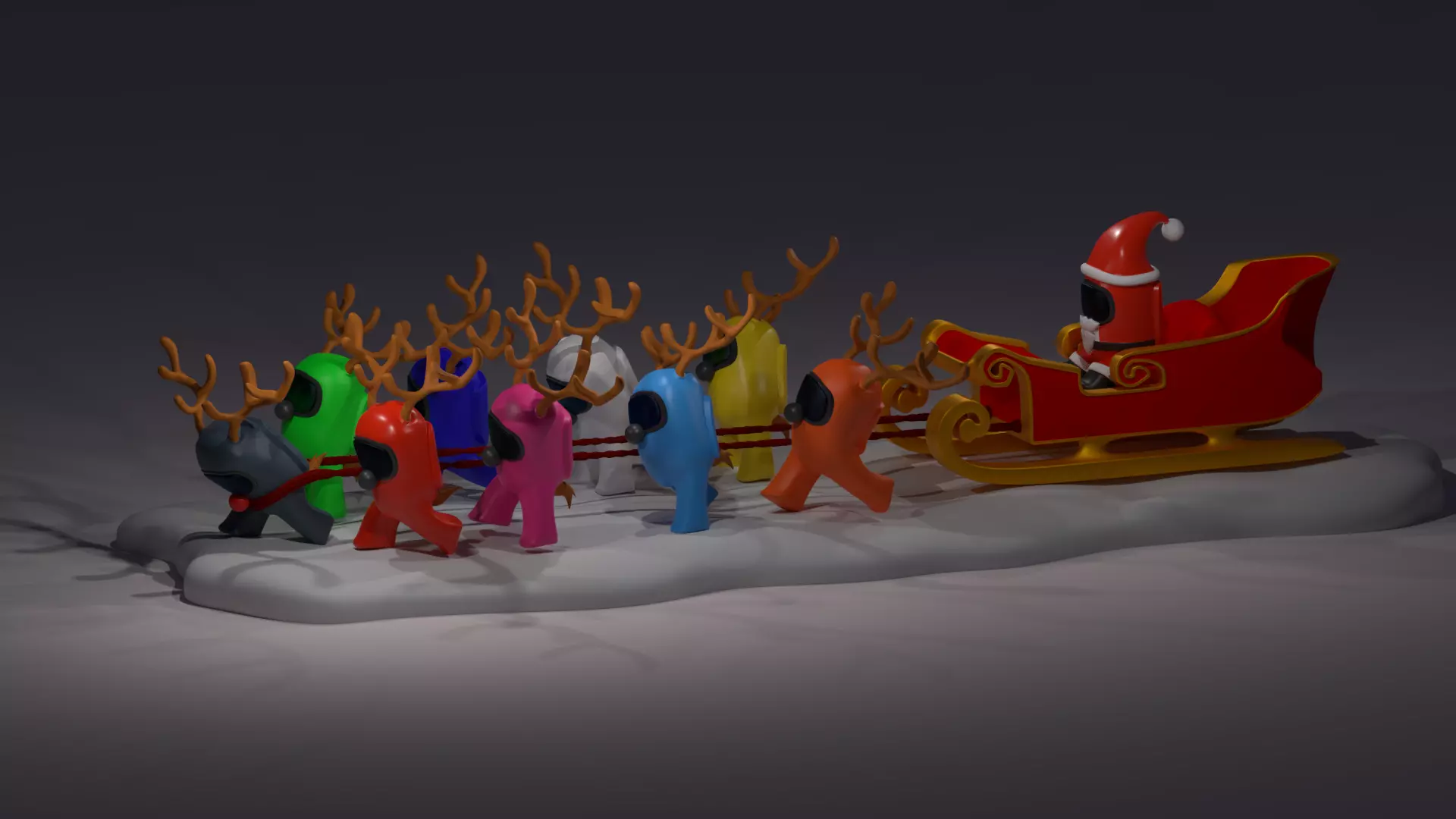 Among us christmaszs concept 3D print model_0