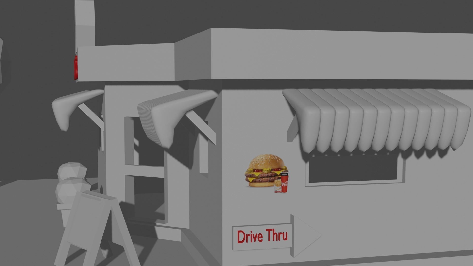 Burger Cafe Free 3D model_2