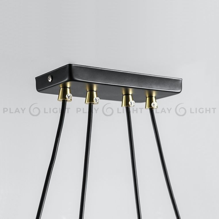 ANGLE pendant light with four balls hanging from it 3D model_3