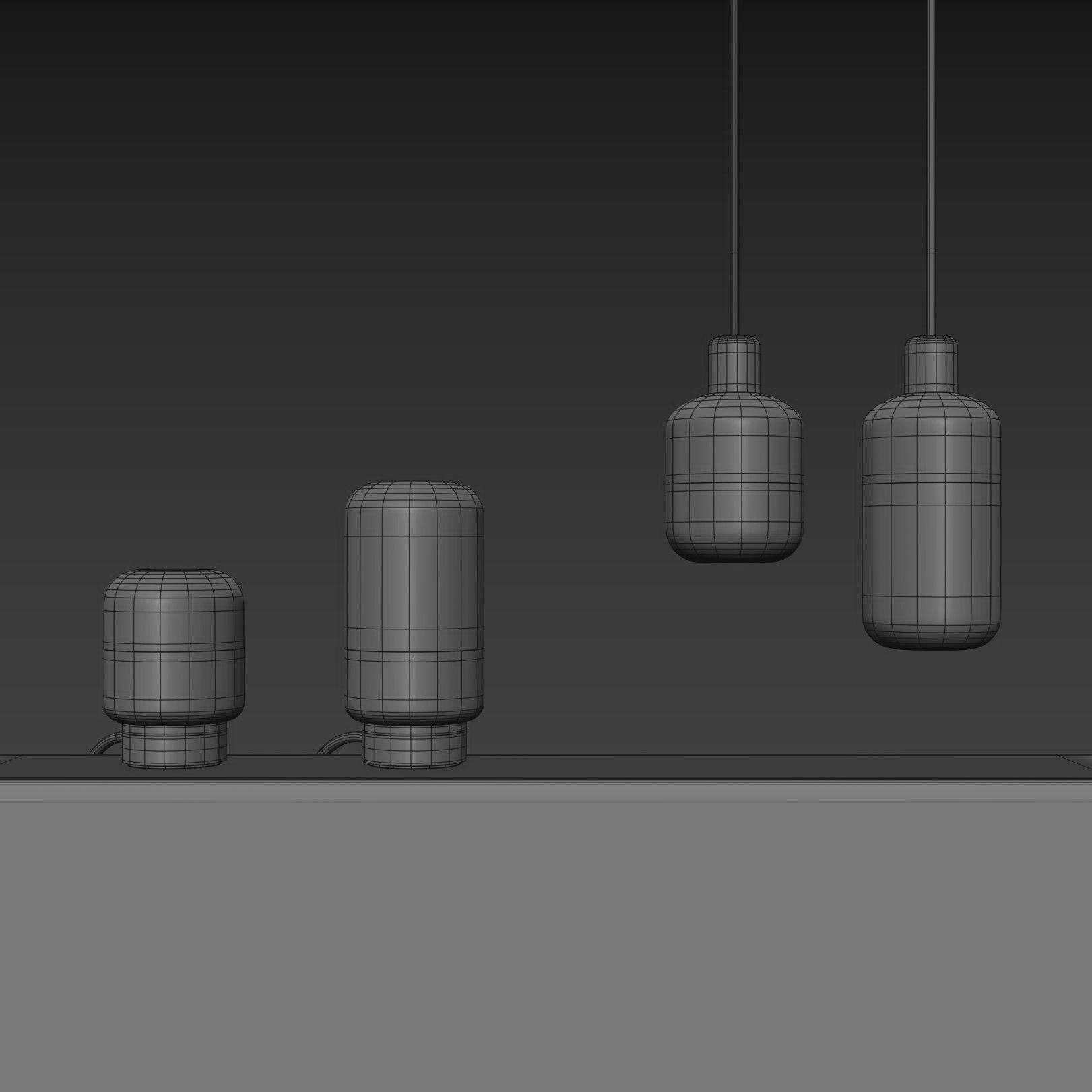 Ohm Pendant and Table Lamp Collection 3D model_2