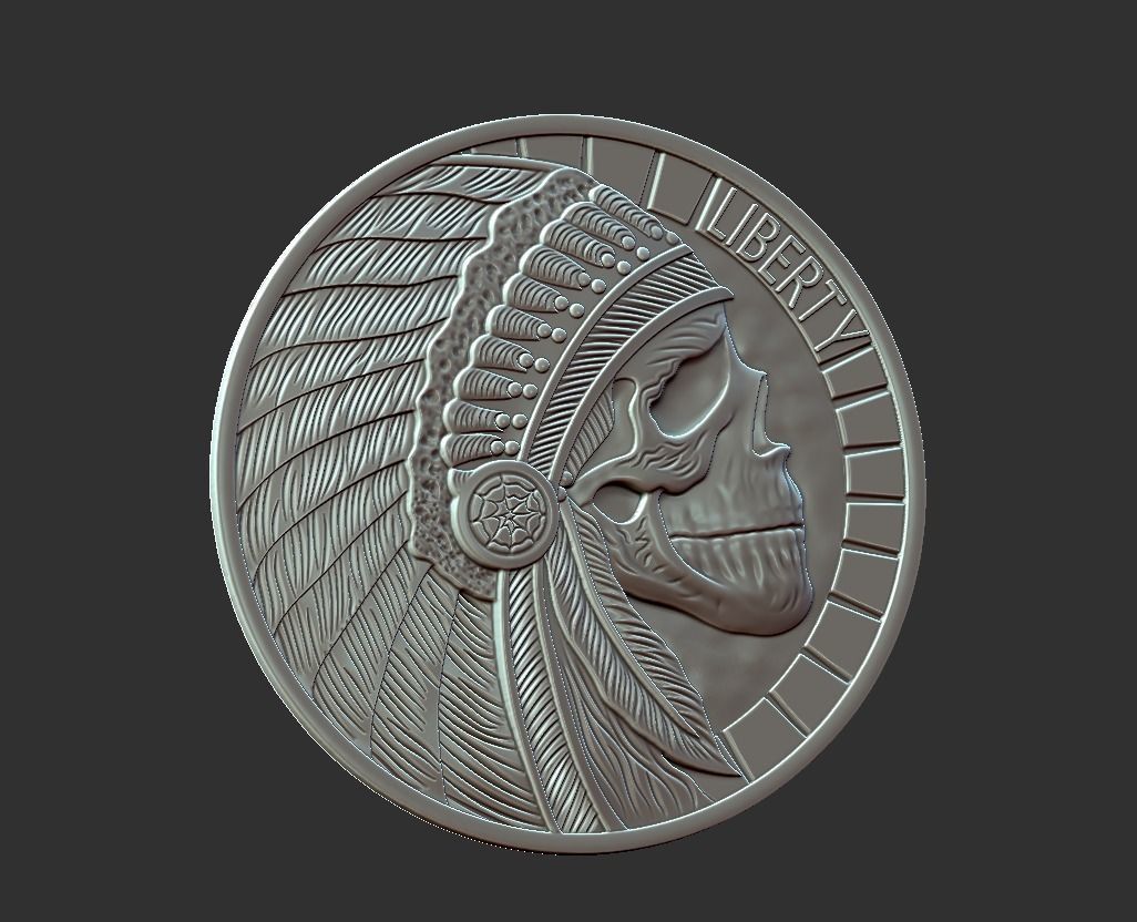 indian skull 3D print model_6