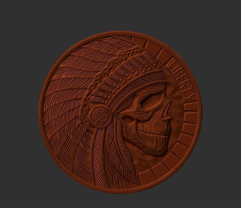 indian skull 3D print model_2