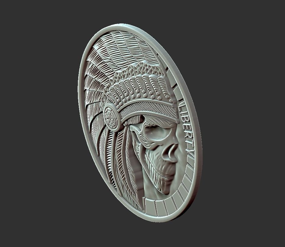 indian skull 3D print model_4