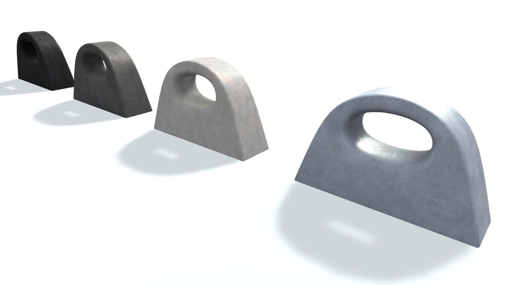 Mooring pipe D Low-poly 3D model_4