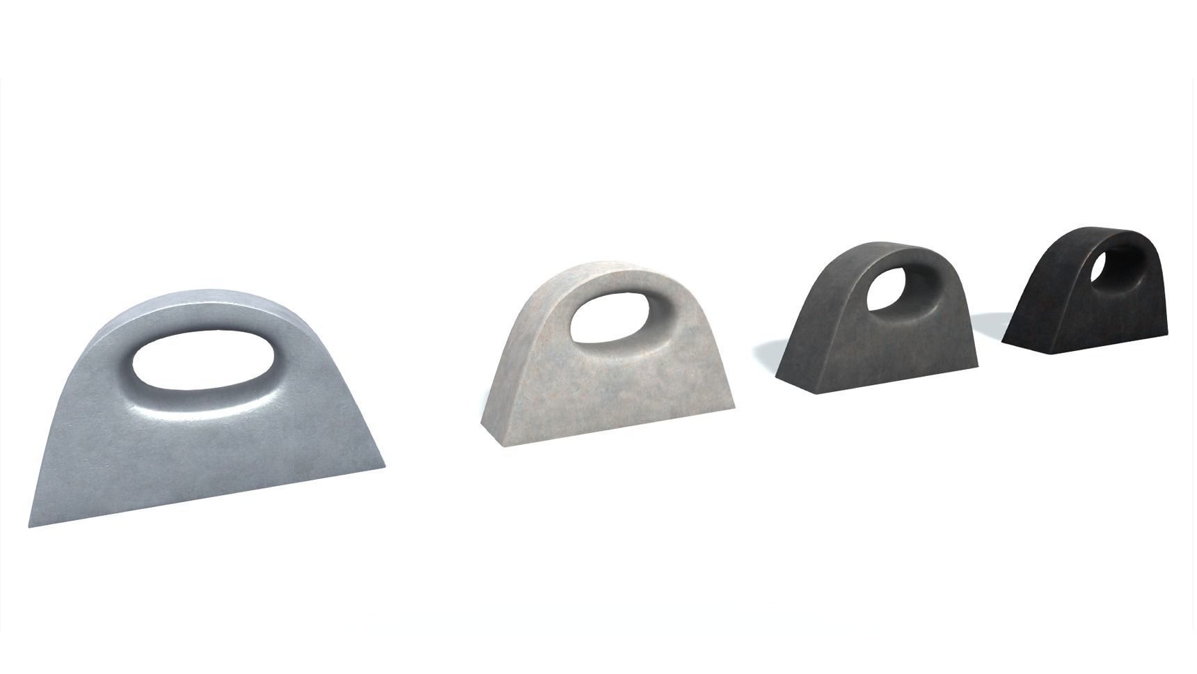 Mooring pipe D Low-poly 3D model_3