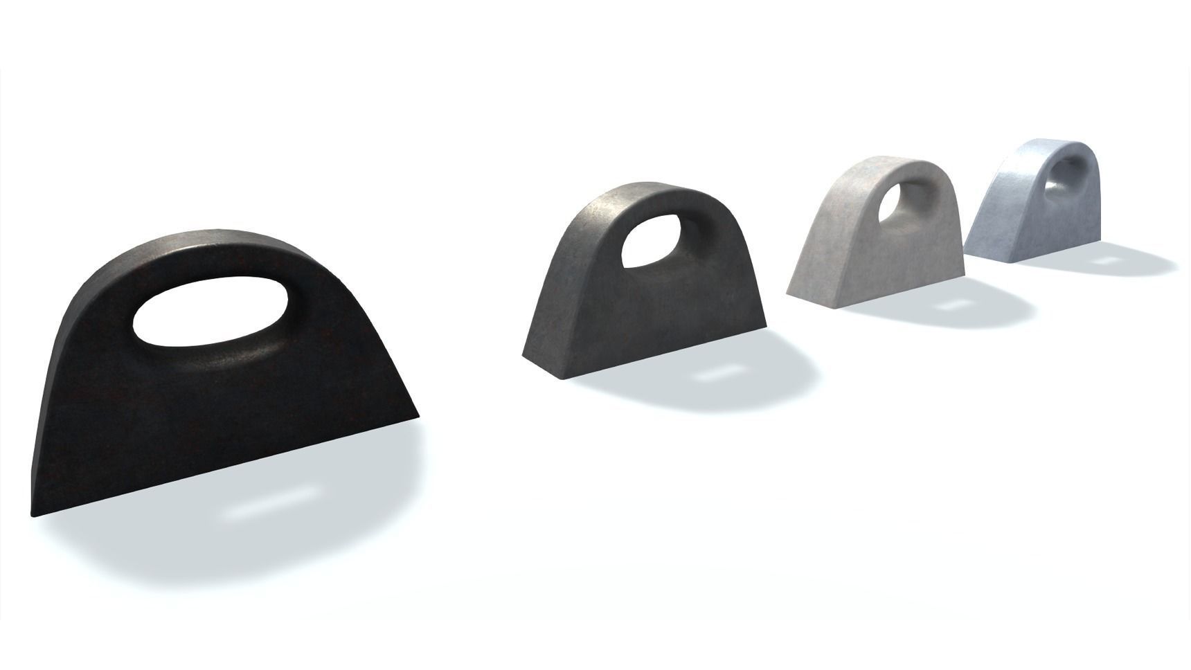 Mooring pipe D Low-poly 3D model_5