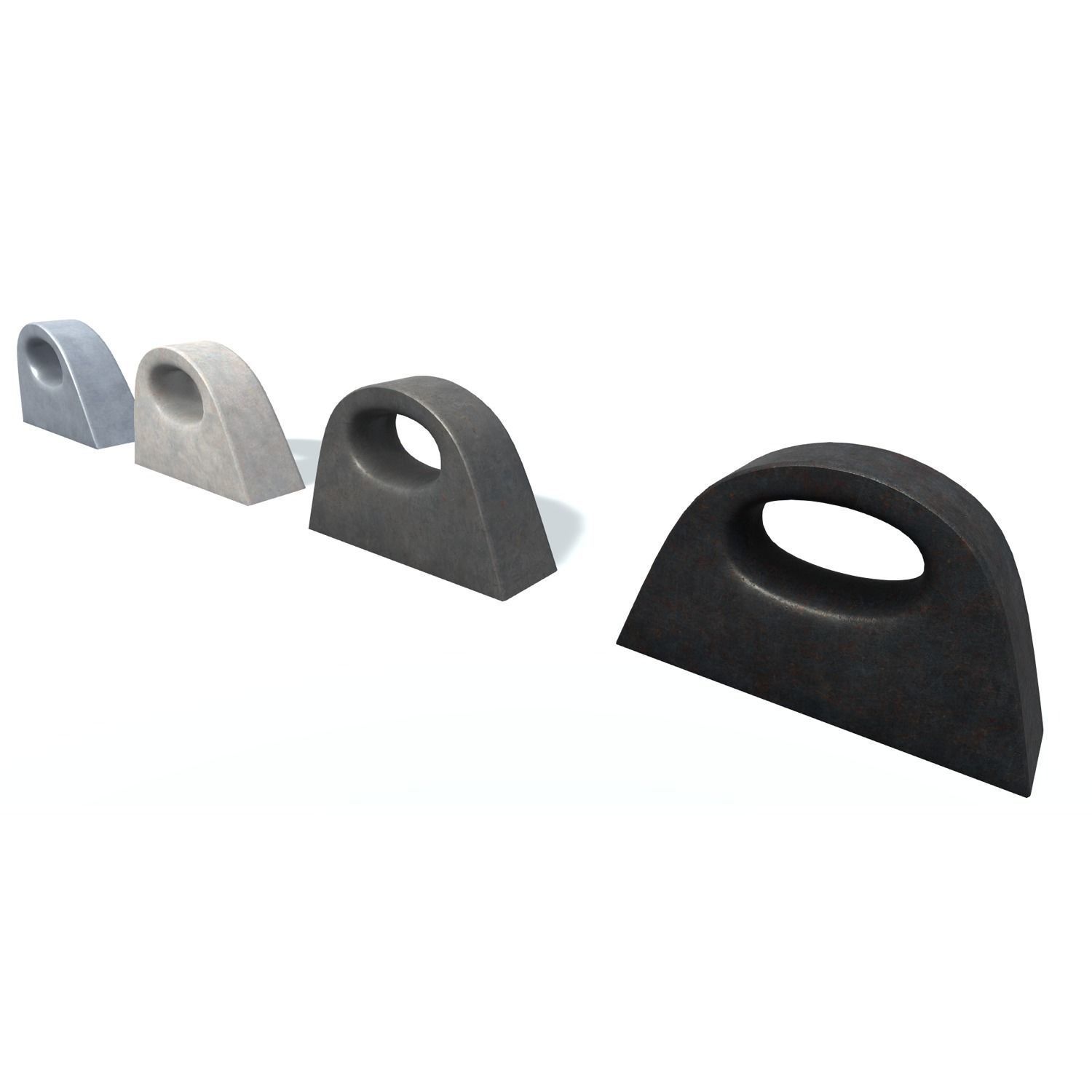 Mooring pipe D Low-poly 3D model_0