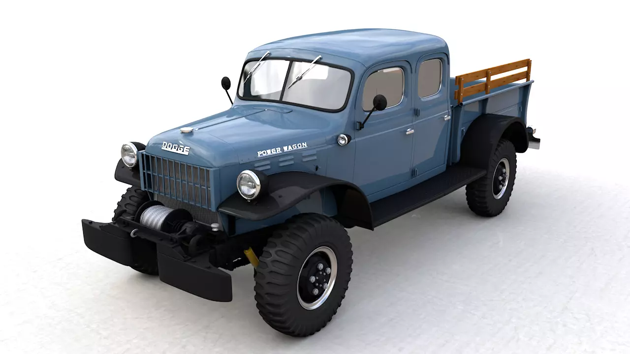 DODGE POWER WAGON CREW CAB 1946 3D model