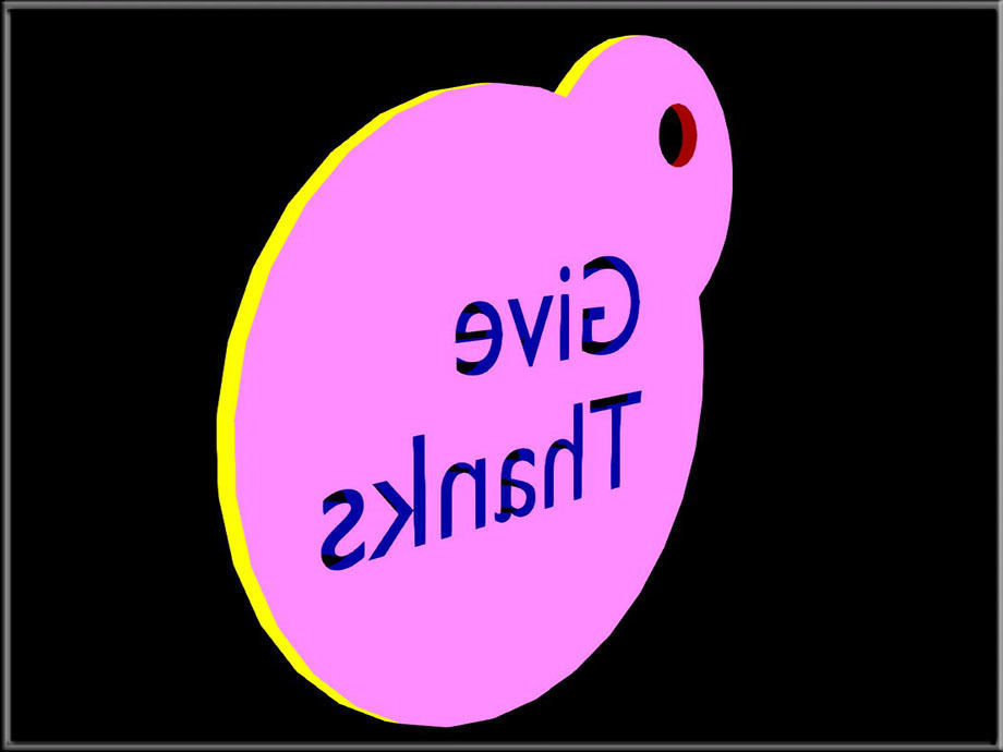 Give Thanks Tag Low-poly 3D model_2