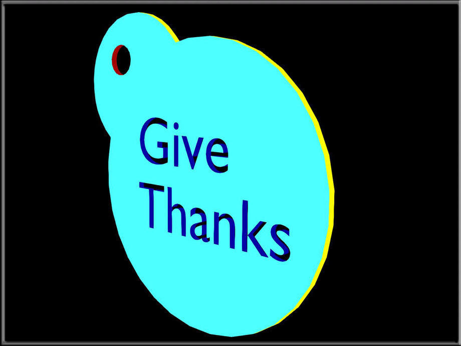 Give Thanks Tag Low-poly 3D model_1