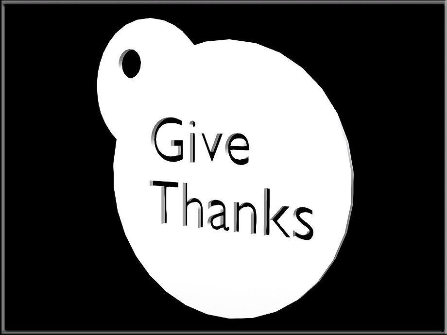 Give Thanks Tag Low-poly 3D model_3