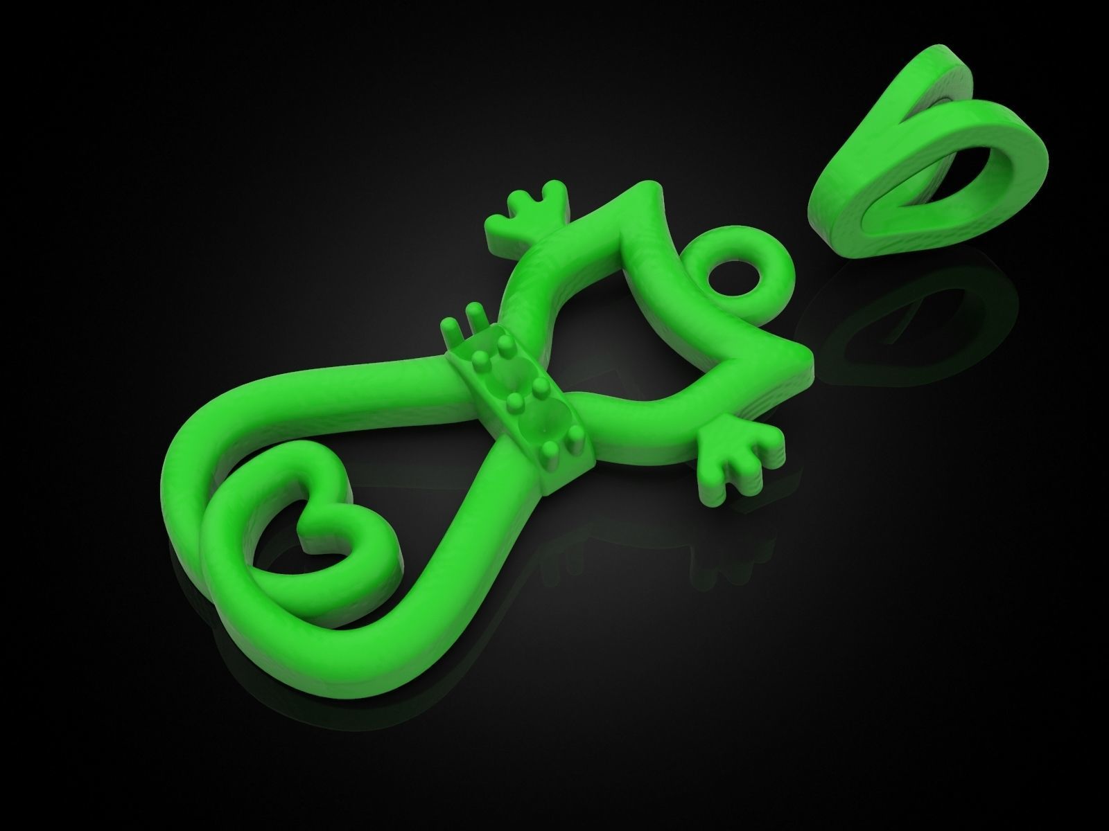 Pendant cat 2 3D print model_4