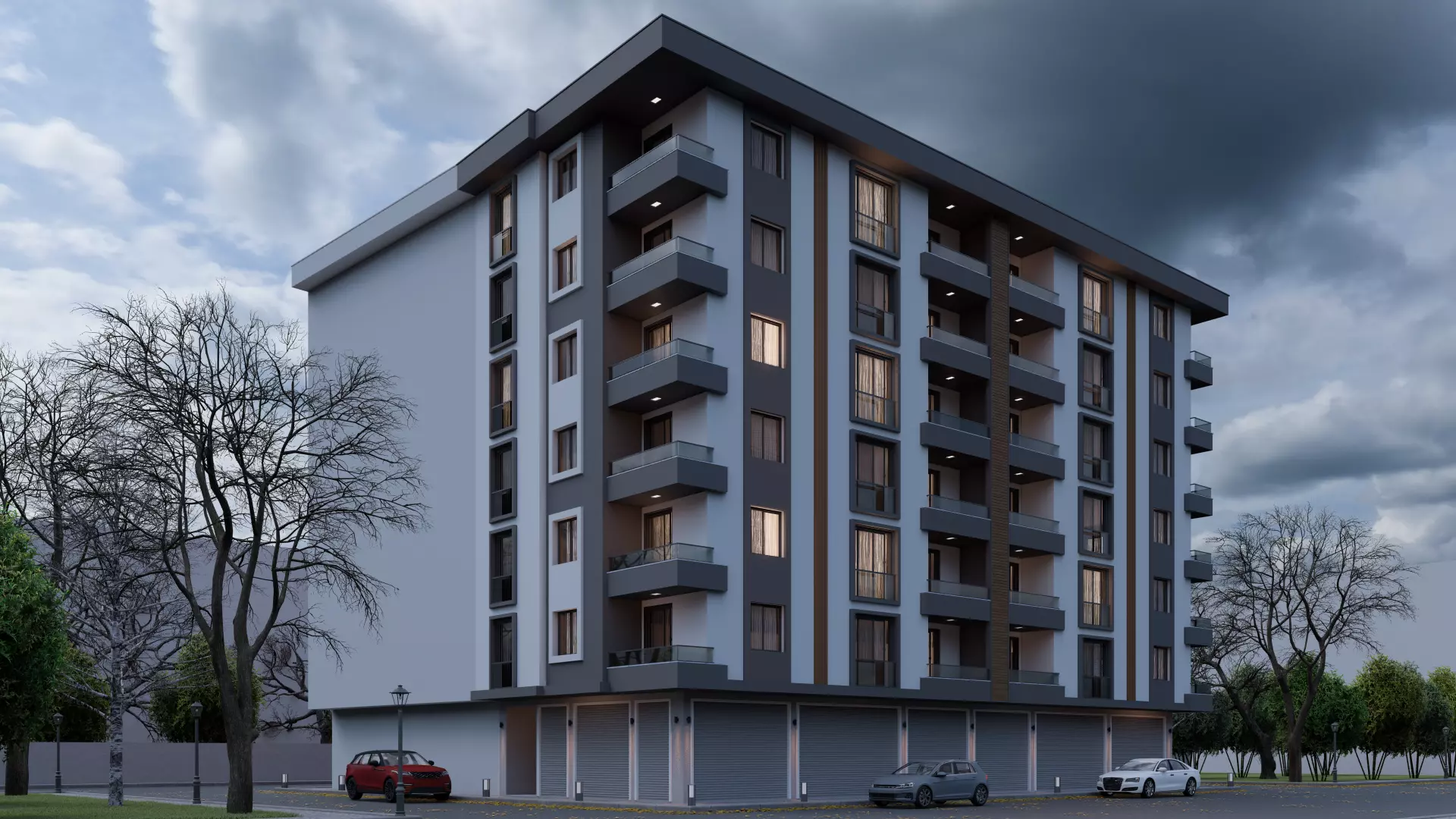 Apartment High Quality Exterior Scene Lumion 10 3D model 3D model_0