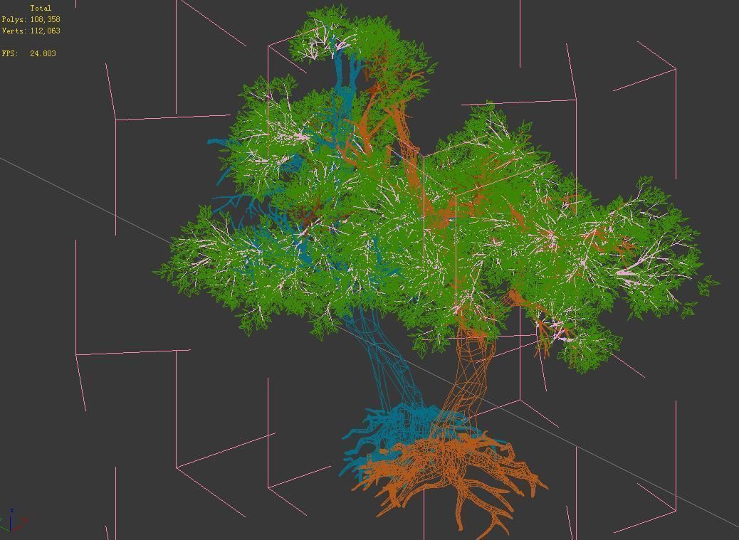 Populus euphratica-poplar-special tree 36 3D model_3