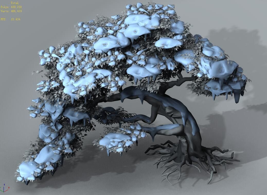 Populus euphratica-poplar-special tree 210 3D model_3