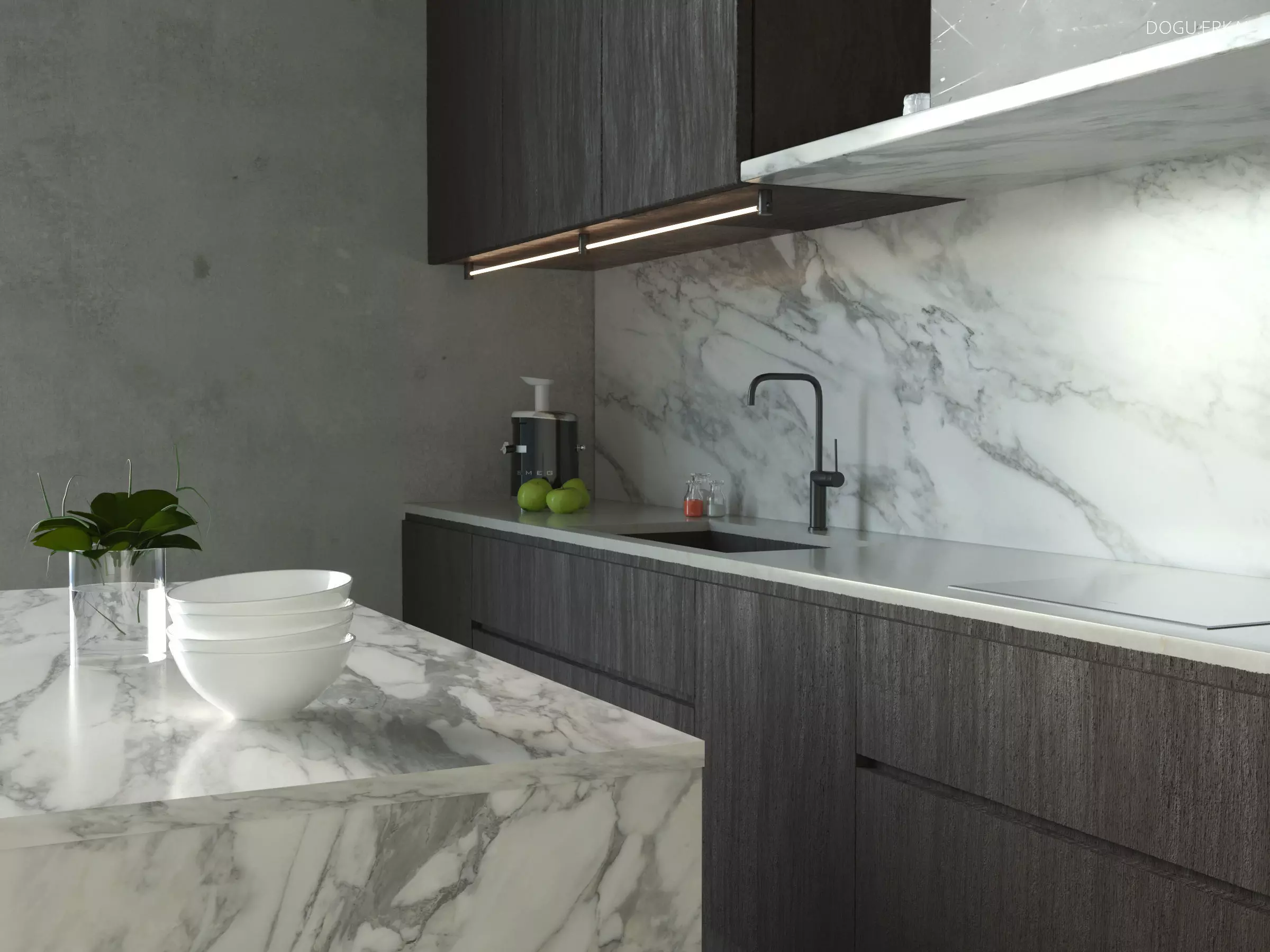 LIGHT KITCHEN DESIGN Free 3D model_0