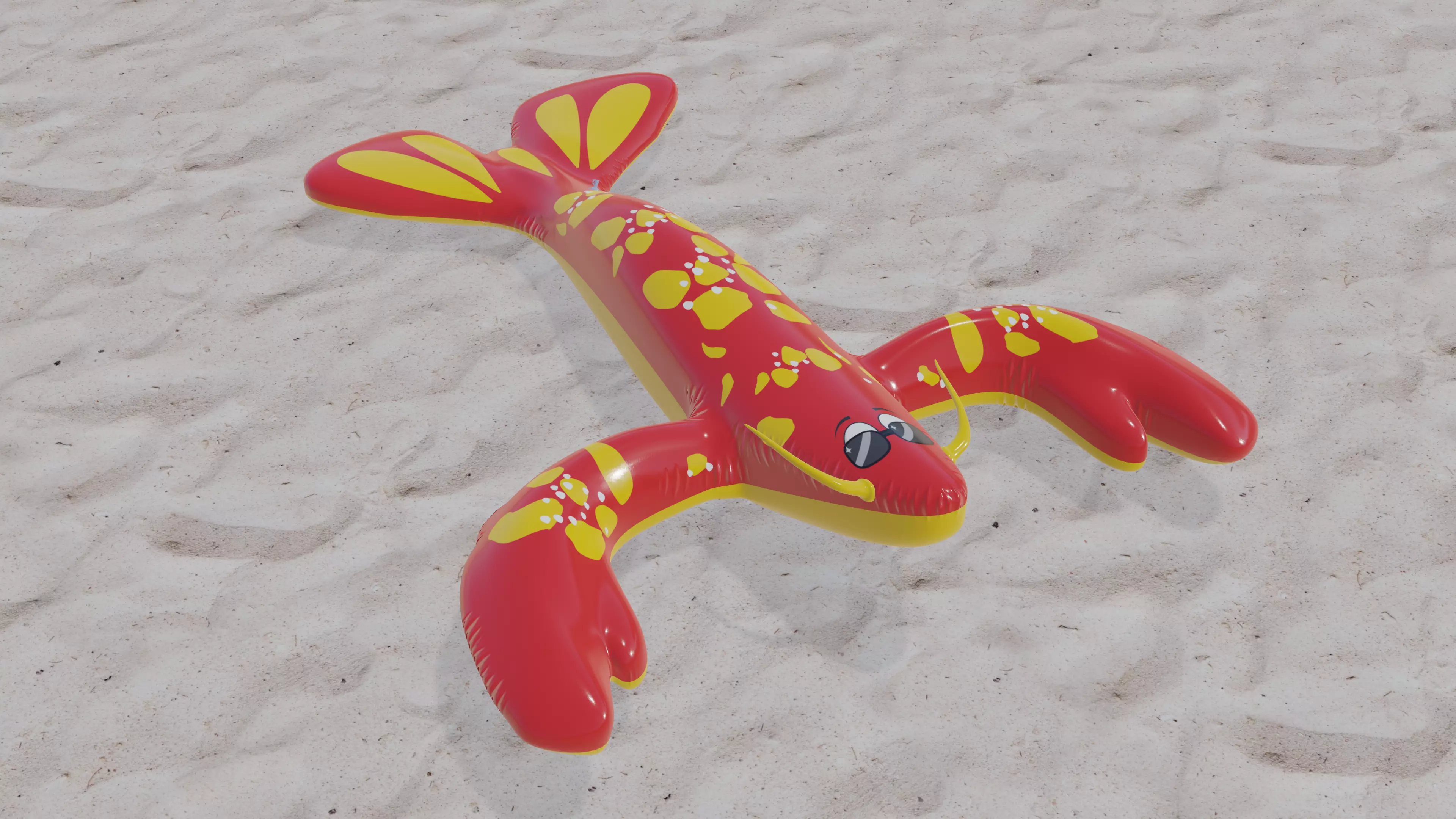 3D Cool Handsome Lobster Inflatable Toy 3D model_0