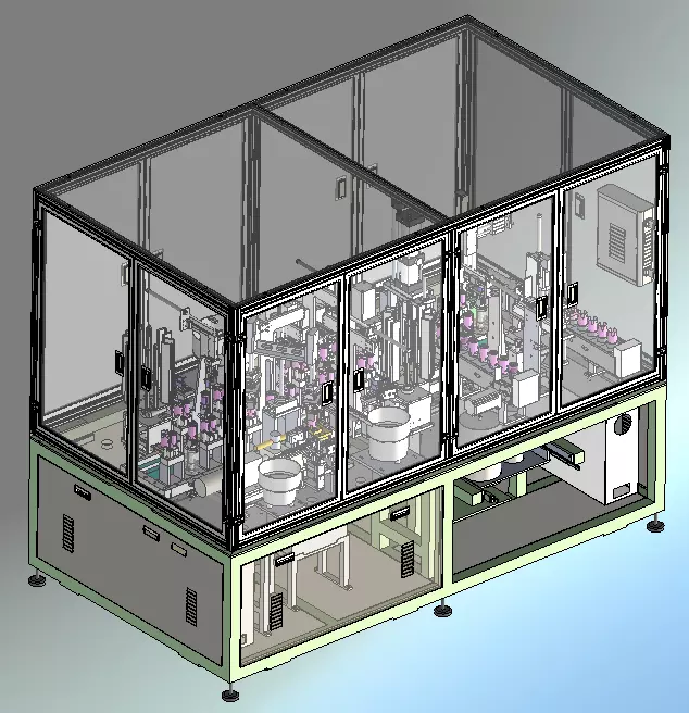 Automatic DC motor assembly production line 3D model_0