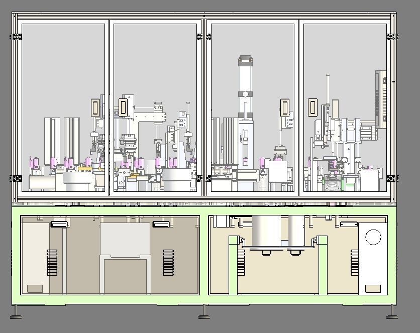 Automatic DC motor assembly production line 3D model_2