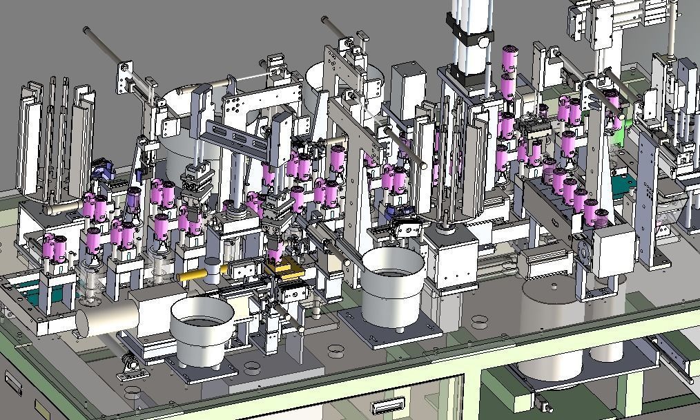 Automatic DC motor assembly production line 3D model_6