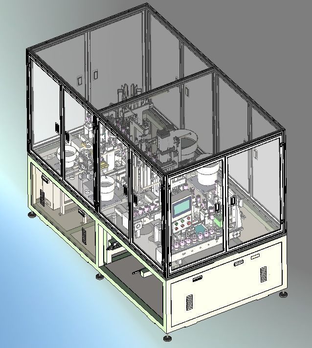 Automatic DC motor assembly production line 3D model_1
