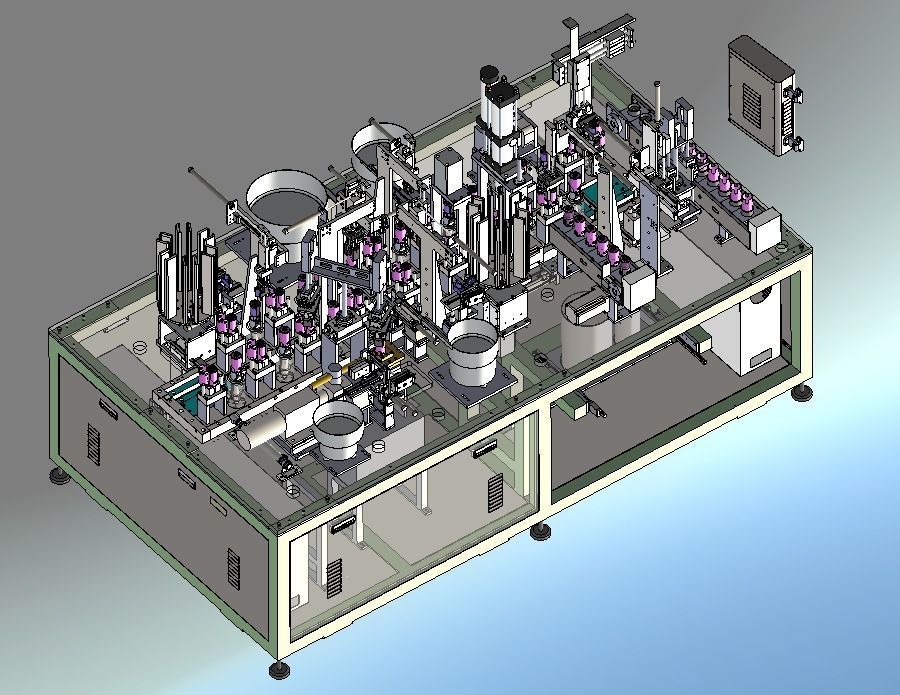 Automatic DC motor assembly production line 3D model_5