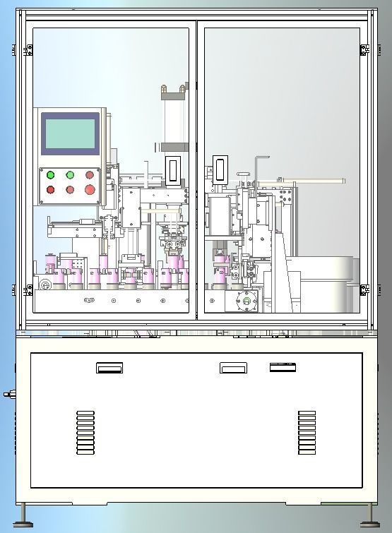 Automatic DC motor assembly production line 3D model_3