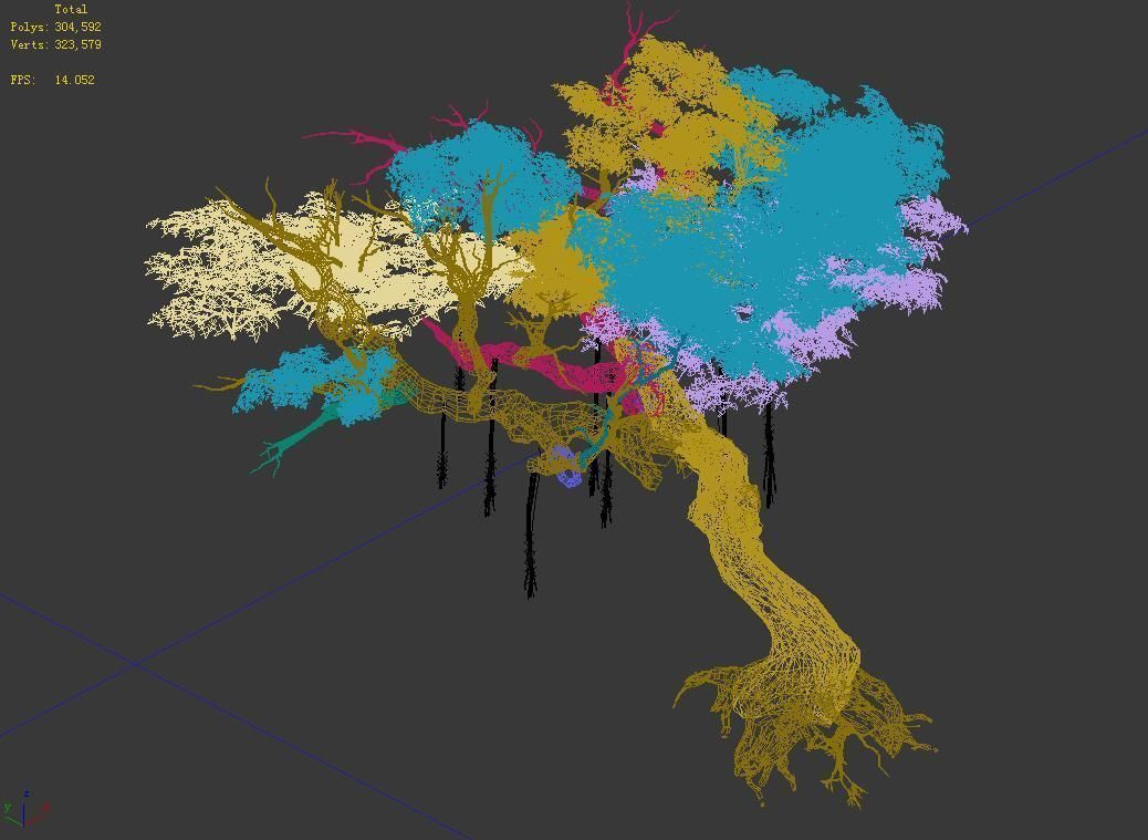 Flower and Fruit Mountain-Tree 04 3D model_5