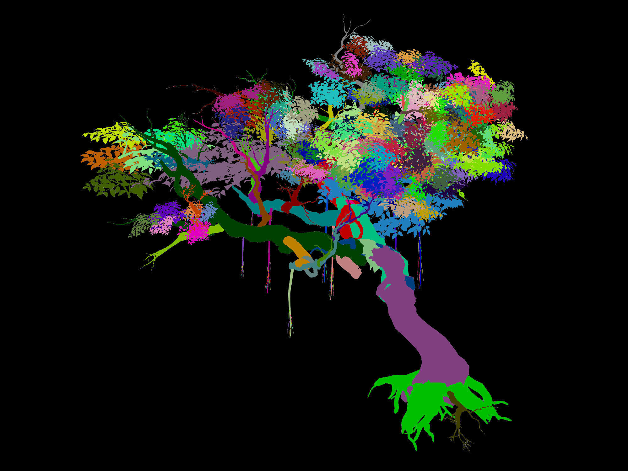 Flower and Fruit Mountain-Tree 04 3D model_2
