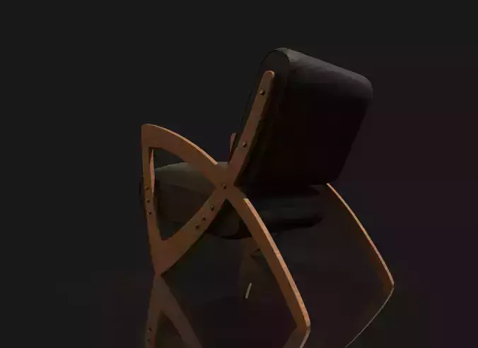 Lowpoly Arm Chair Low-poly 3D model