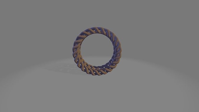 Cuban Link Ring STL file  Free 3D print model