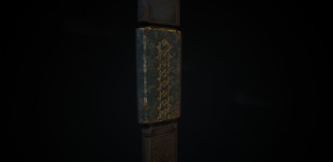 Medieval Axe - One hand - Magic - Weapons Low-poly 3D model_6