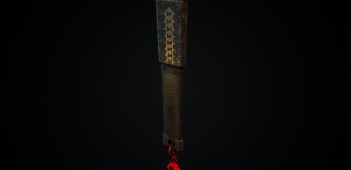 Medieval Axe - One hand - Magic - Weapons Low-poly 3D model_9