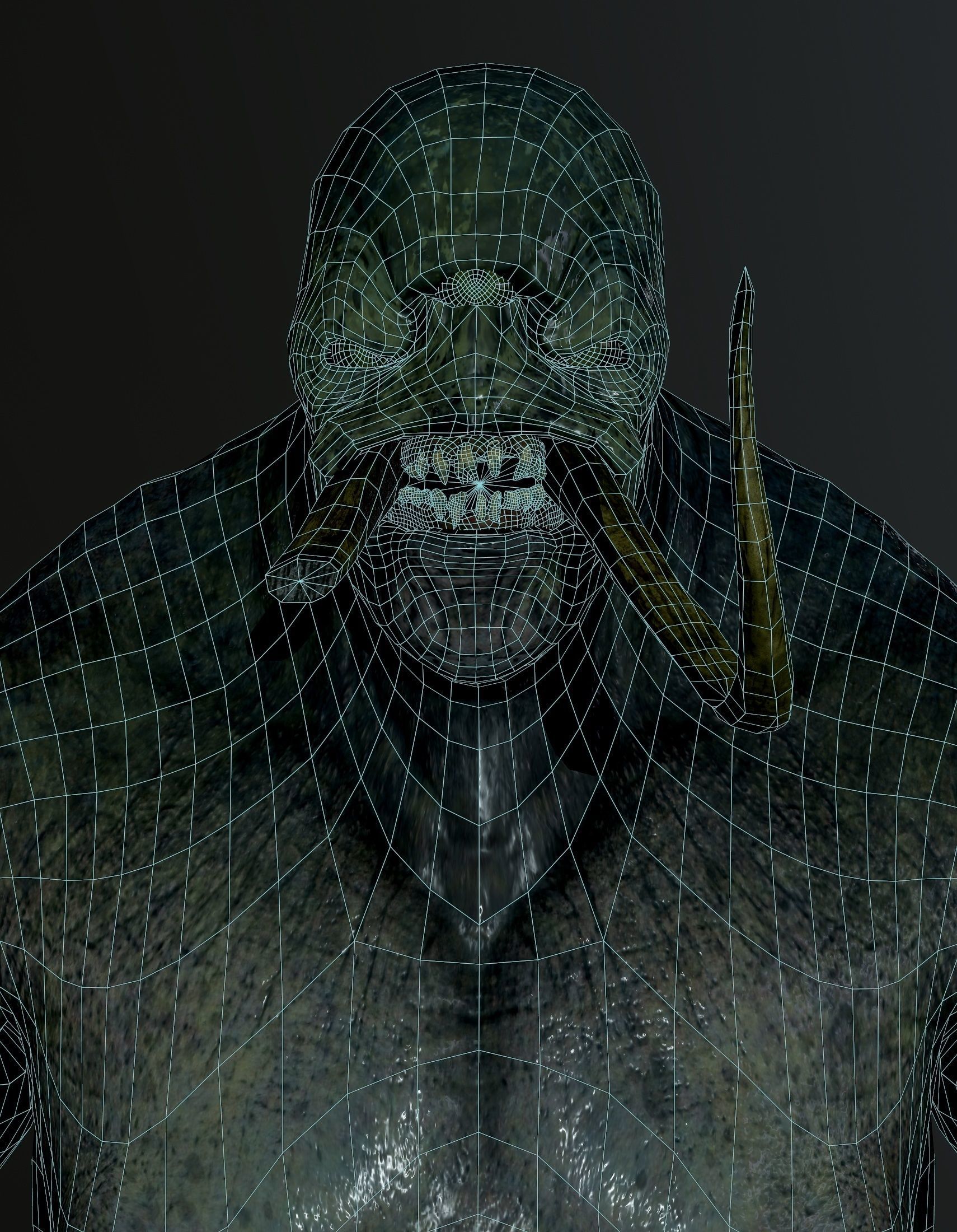 Monster-RIGGED creature with arms and legs Low-poly 3D model_16