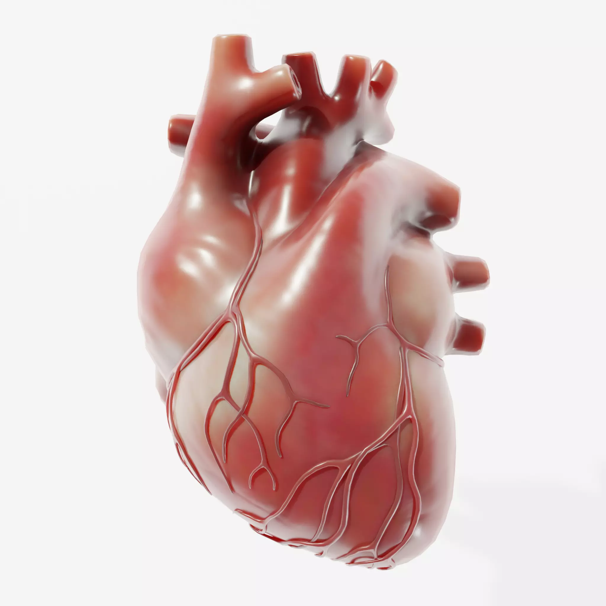 Human Heart Low-poly 3D model_0