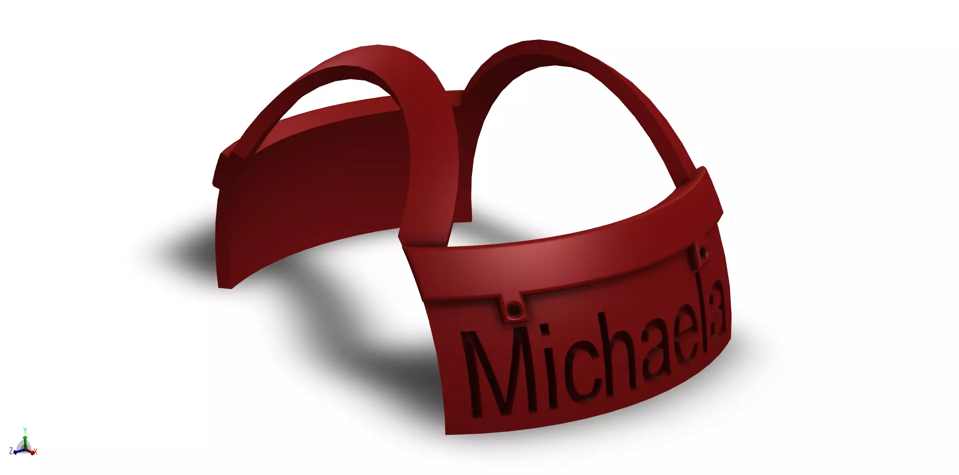 Michaela Name Tag For 3D Gift Card Elephant Christmas Ornament Free 3D print model
