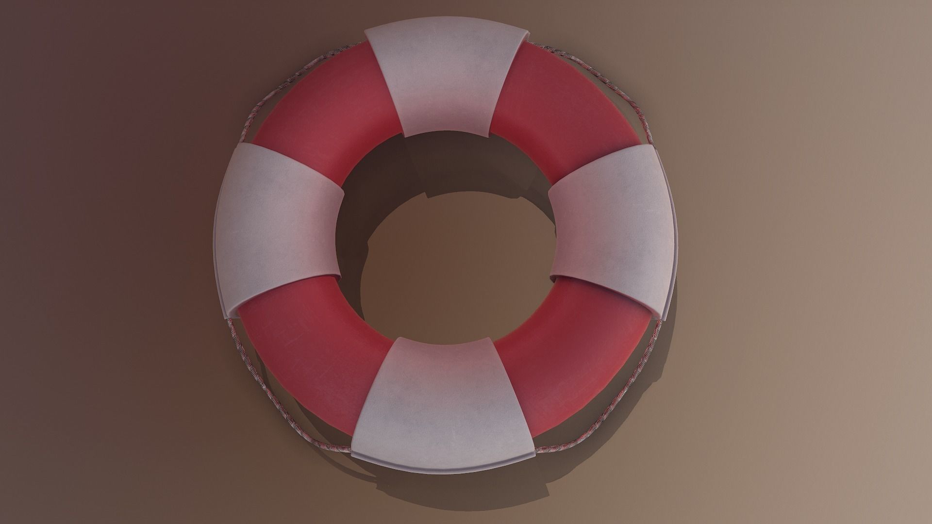 Lifebuoy Ring Low-poly 3D model_12