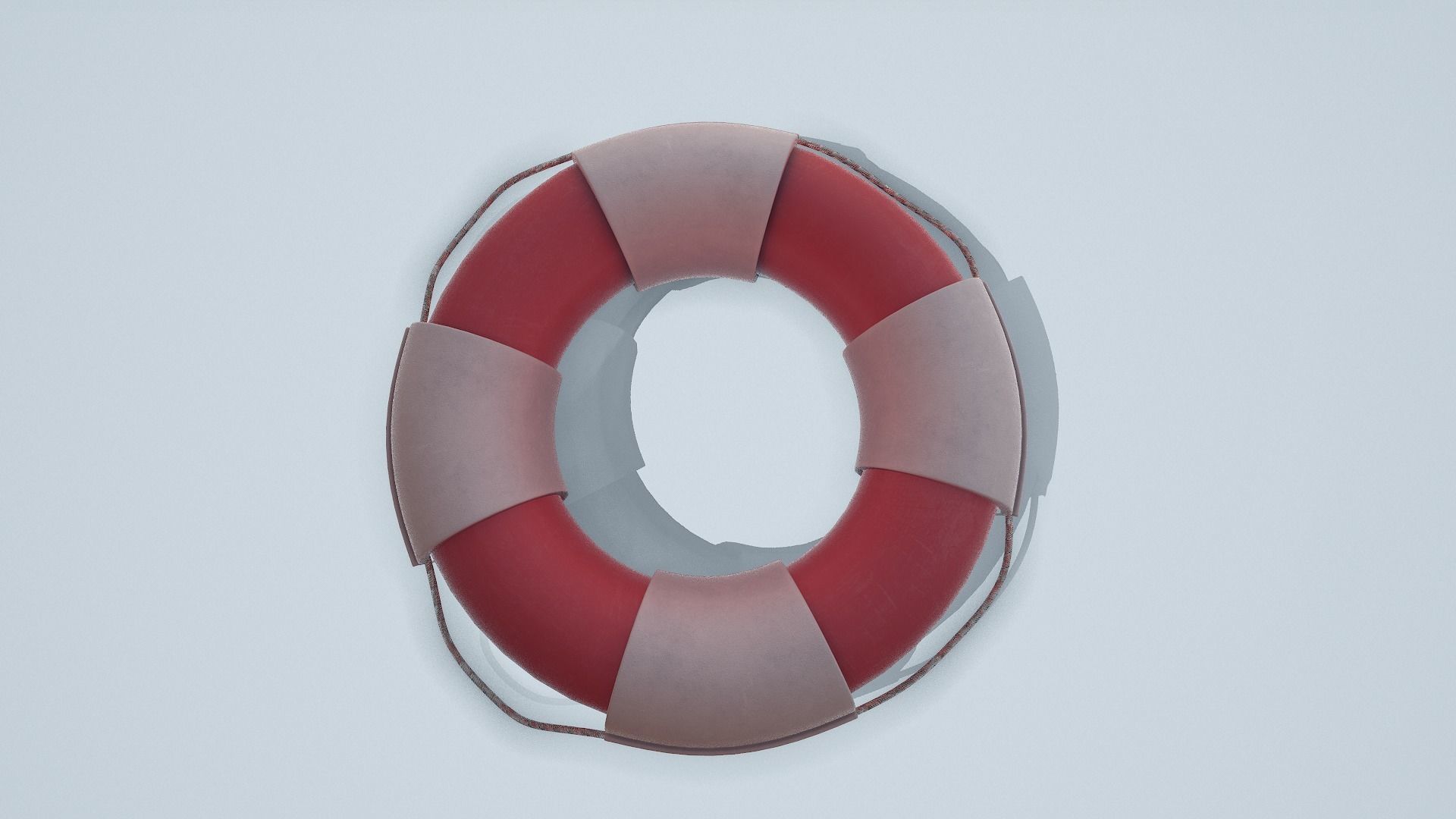 Lifebuoy Ring Low-poly 3D model_2
