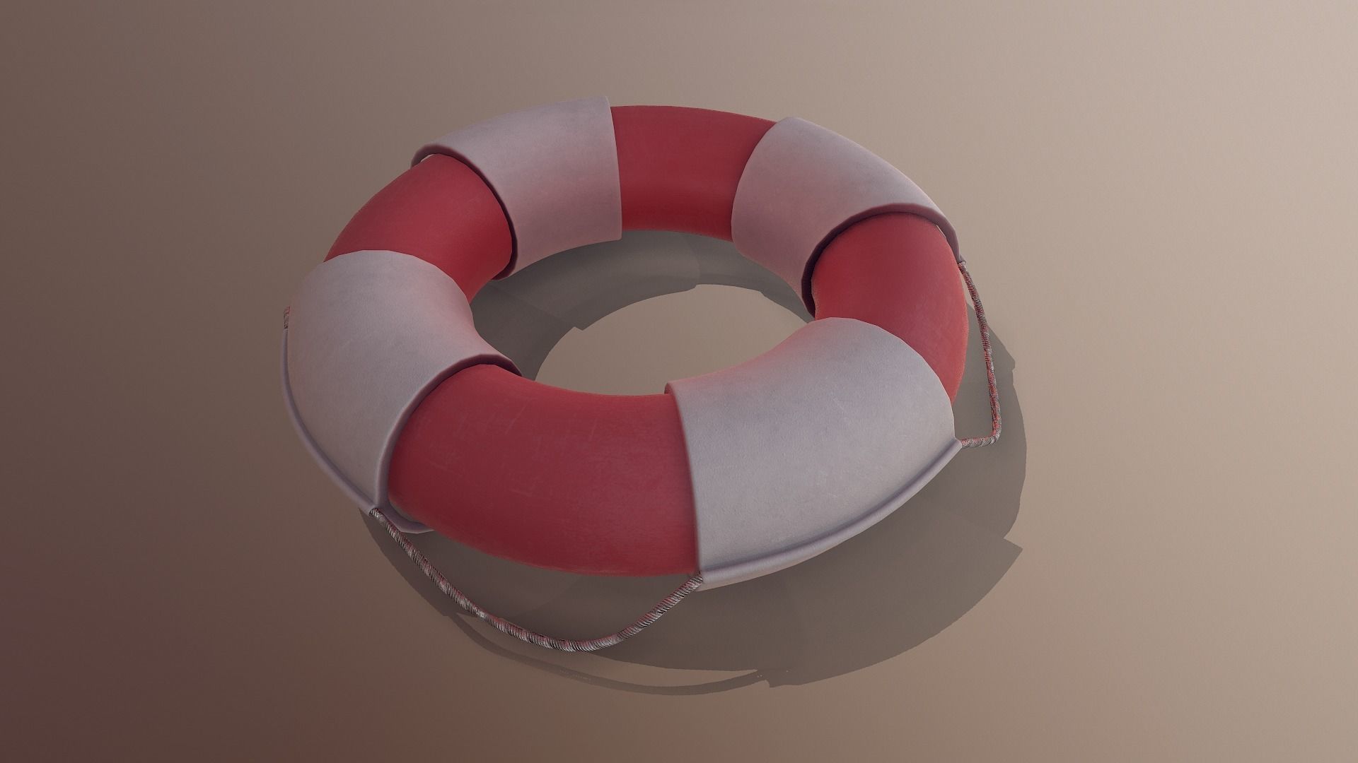 Lifebuoy Ring Low-poly 3D model_11