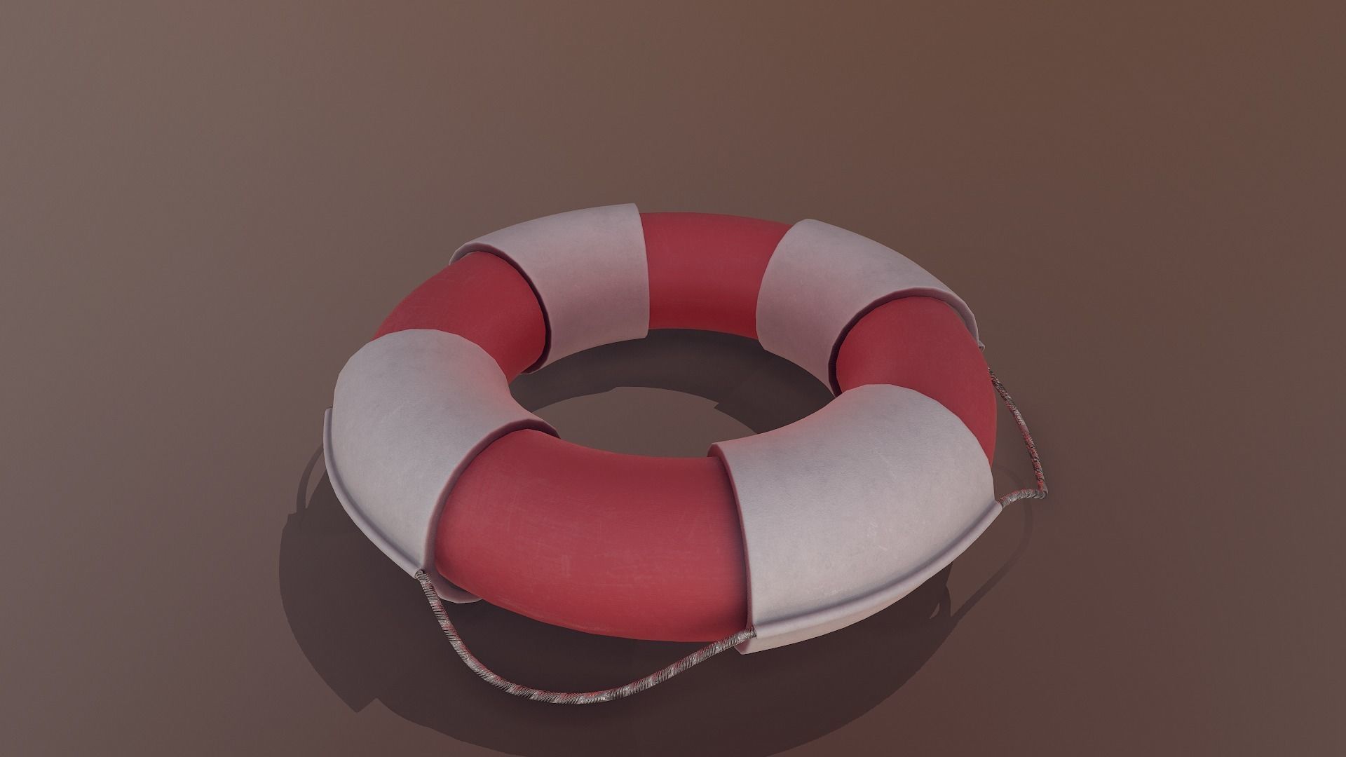 Lifebuoy Ring Low-poly 3D model_10