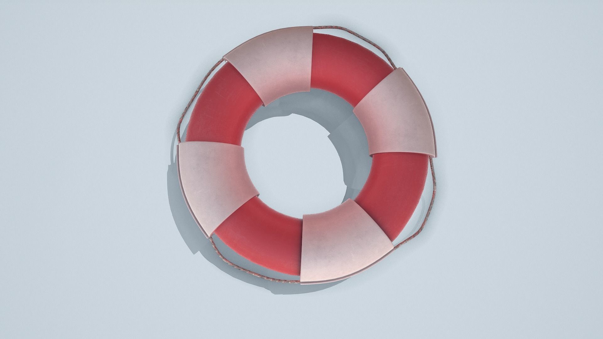 Lifebuoy Ring Low-poly 3D model_6