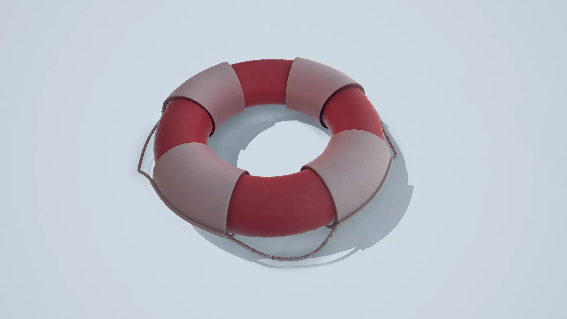 Lifebuoy Ring Low-poly 3D model_0