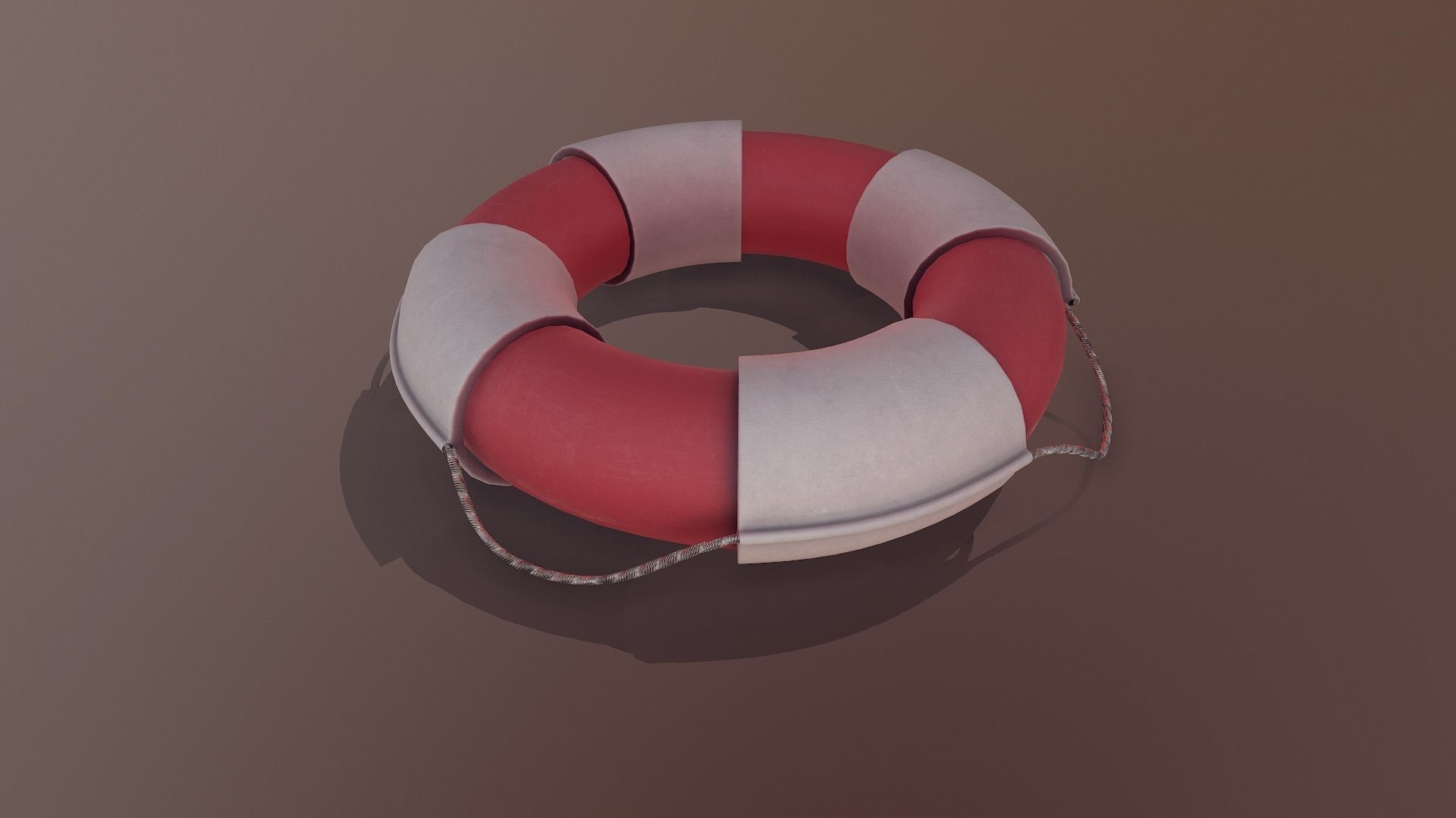 Lifebuoy Ring Low-poly 3D model_14