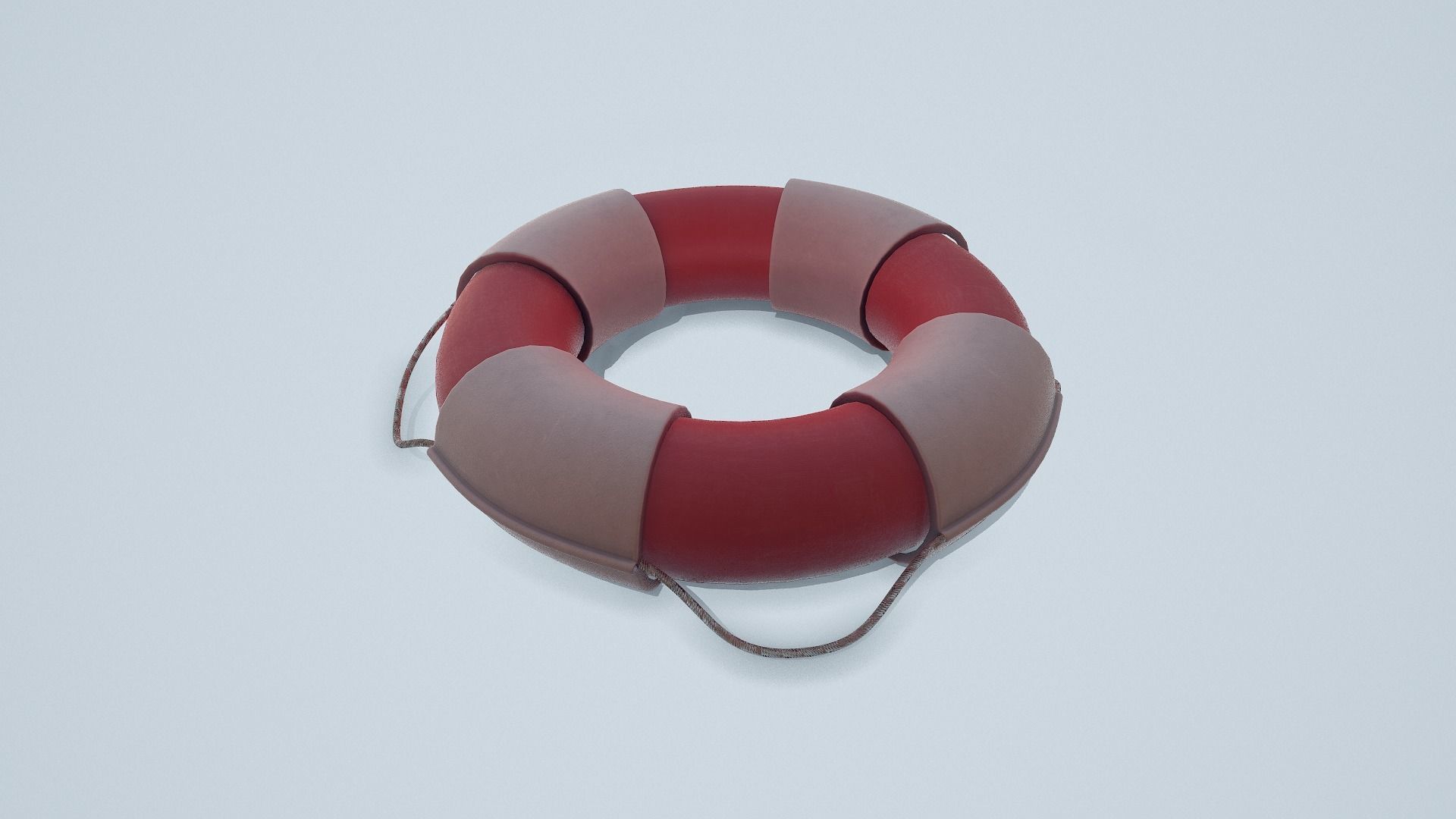 Lifebuoy Ring Low-poly 3D model_3